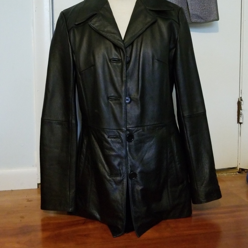 Wilsons Leather Jacket Black size Small